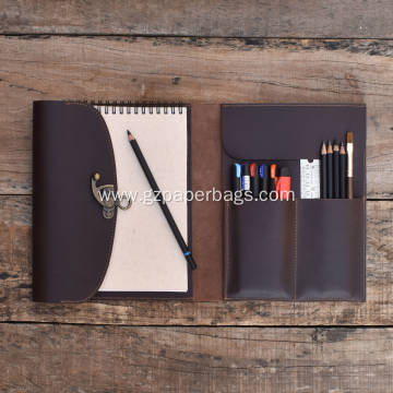 A5 Leather Spiral-Bound Watercolor Sketchbook for Travelers